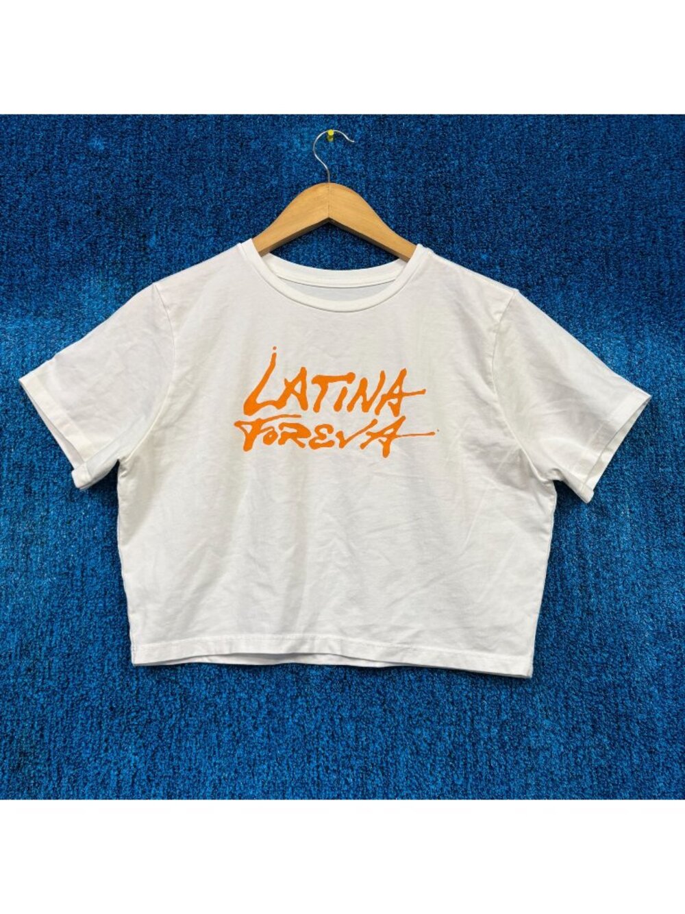 Karol G Latina Foreva White Crop Top Size XXL